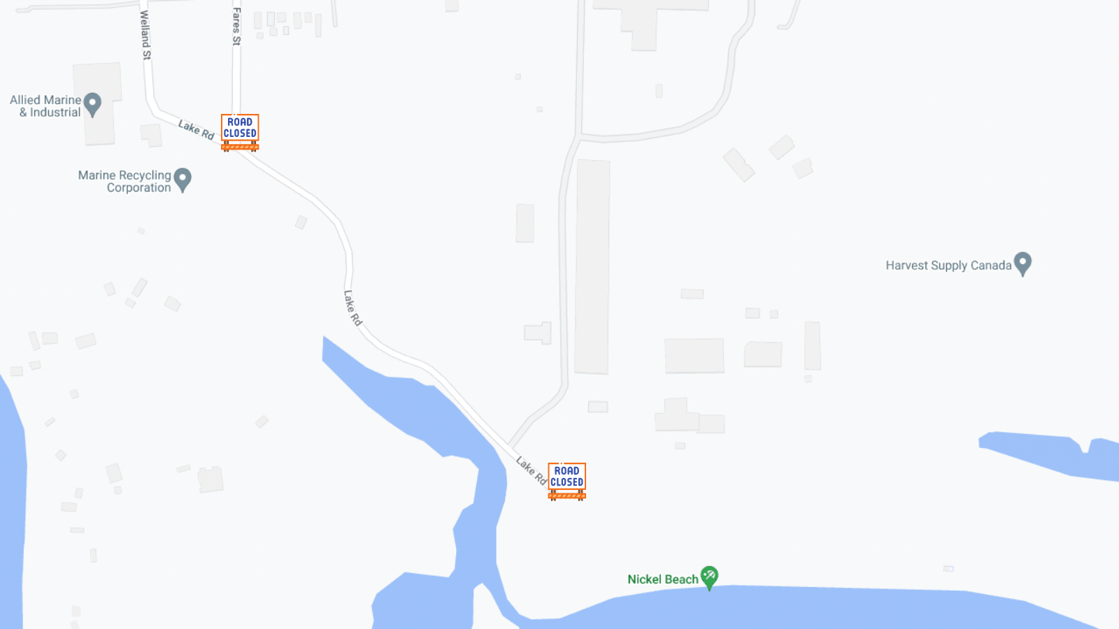 Map of Lake road